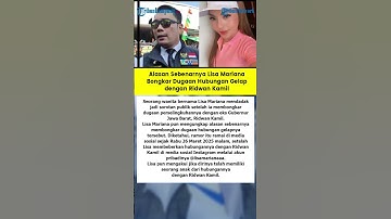 Alasan Sebenarnya Lisa Mariana Bongkar Dugaan Hubungan Gelap dengan Ridwan Kamil