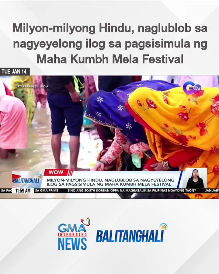 Milyon-milyong Hindu, naglublob sa nagyeyelong ilog sa pagsisimula ng Maha Kumbh... | Balitanghali
