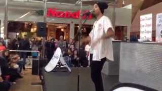 Jimmy Nevis performing hit song 'Heartboxing' at N1 City Mall