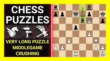 Chess Puzzles to Practice. Themes: Very long puzzle, Middlegame, Crushing. Learn Chess