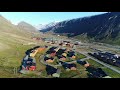 Drone Flight over Longyearbyen Svalbard