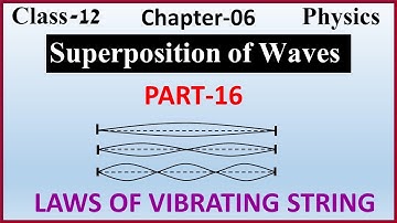 Laws of Vibrating string|Superposition of waves|Stationary Waves|Chapter-06| CLASS-12 PHYSICS