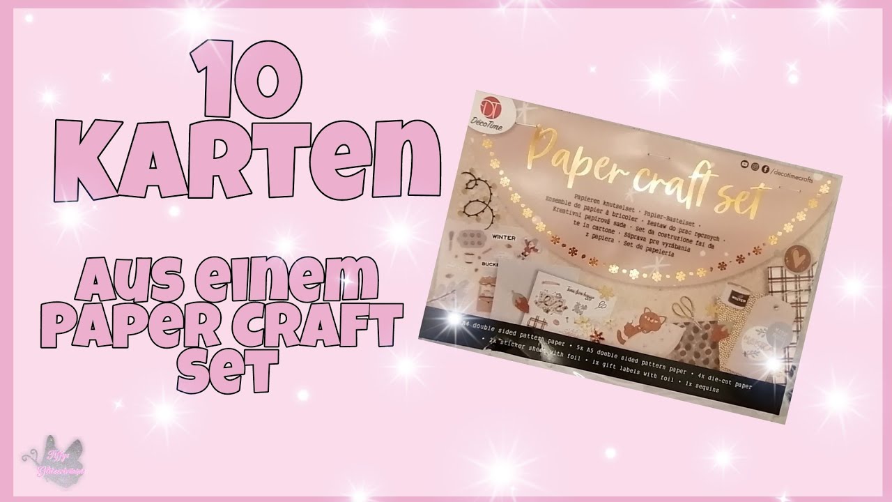 💕10 Karten 💕 aus einem Paper Craft Set von Action - YouTube