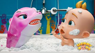 Tiburón bebé | Canción de baño | Rimas infantiles para niños | Bebés felices | Happy Tots