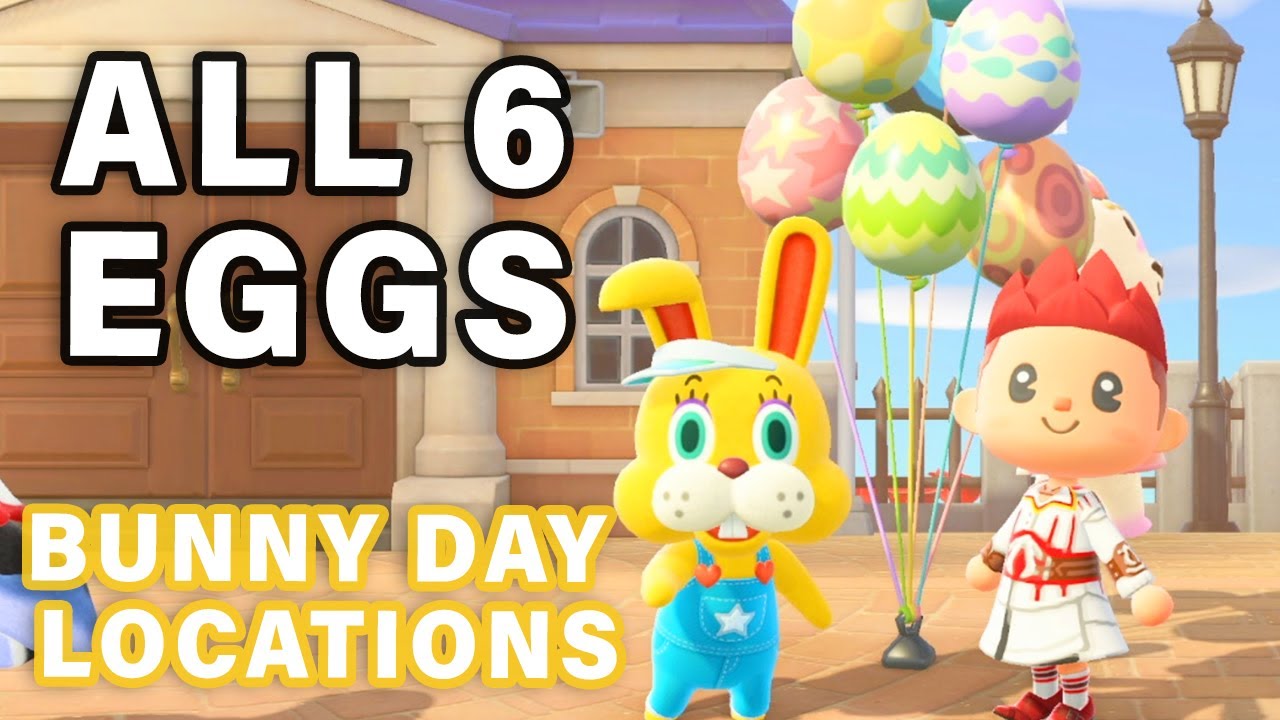 Where to find ALL 6 BUNNY DAY Eggs Locations Animal Crossing New