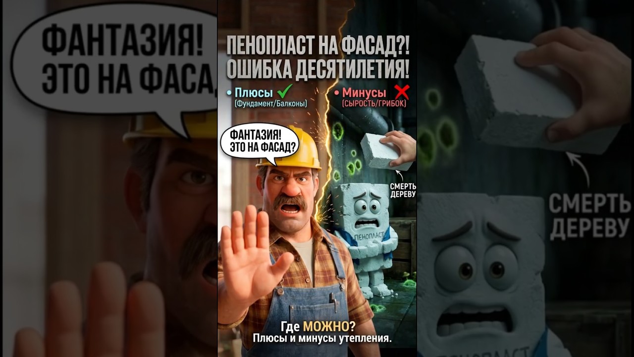 ❄️ ПЕНОПЛАСТ: Где его использовать МОЖНО, а где категорически НЕЛЬЗЯ?!