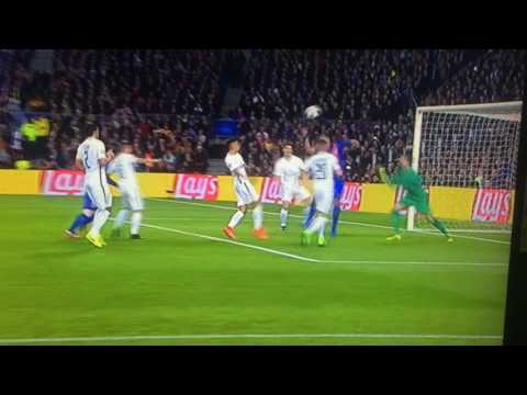 هدف برشلونة الاول على باريس سواريز
