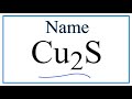 Naming and Charges of Copper Compounds