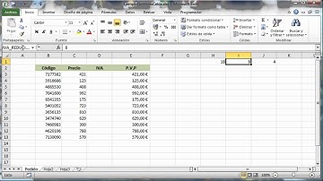 Cómo usar nombres de celda en Excel 2010