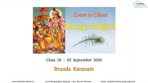58 | Chapter 11 Verses 19 - 26 | Learn to Chant Bhagavadgita | Smt. Brunda Karanam