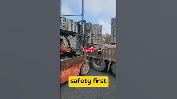 Satisfying Forklift Unloading – Paving Bricks Done in Minutes!#construction #automobile #shorts