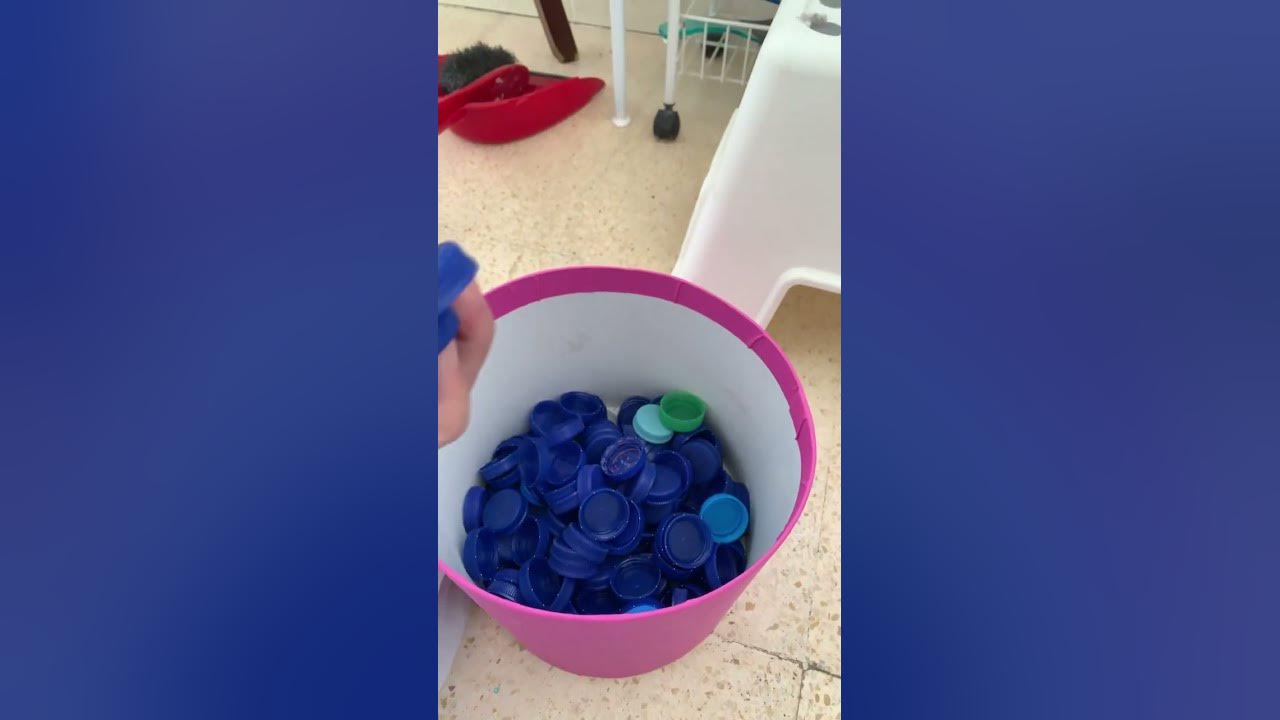 Water bottle cap bucket collect and recycling short YouTube