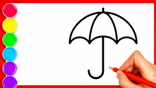 Umbrella acrylic painting#umbrella colouring #educational videos#