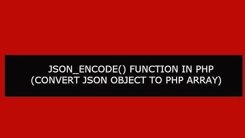 json_encode in php