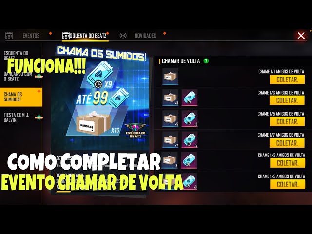 COMO CHAMAR AMIGO DE VOLTA NO FREE FIRE!! SEM ERRO! 