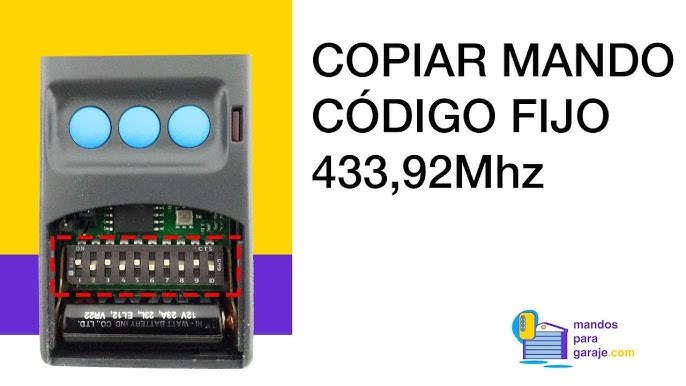 Mando Codigo Fijo 4 Canales 433.92 MHz Clonador a Distancia Duplicador  Universal Copiador para Puerta de Garaje Cochera – OcioDual