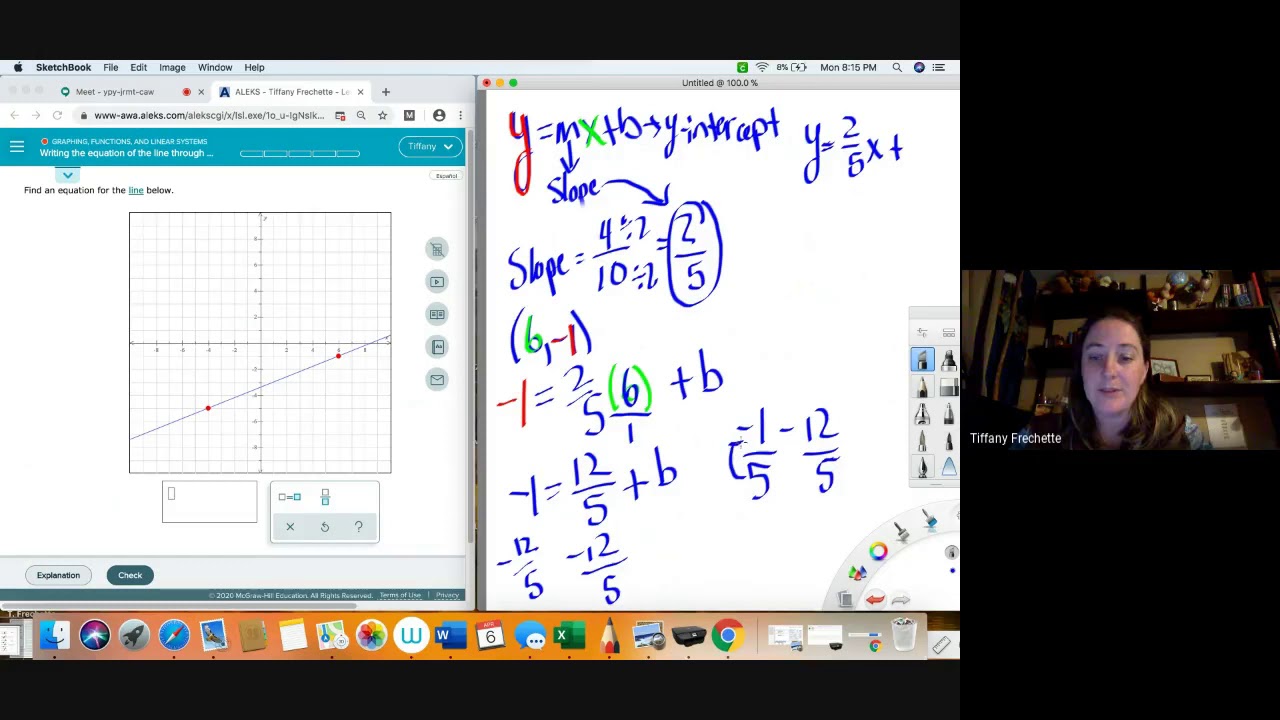 Writing the Equation of the Line Through Two Given Points - YouTube