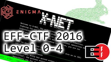 Live Hacking - EFF-CTF 2016 - Level 0-4 (Enigma Conference)