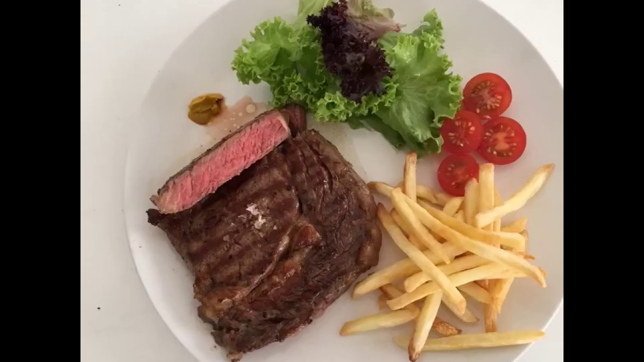 Rib Eye Steak with Fries and Salad (Fast & Easy) YouTube