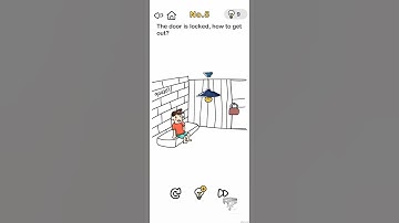 Brain Out Escape Room Level 5 The Door Is Locked, How To Get Out ?