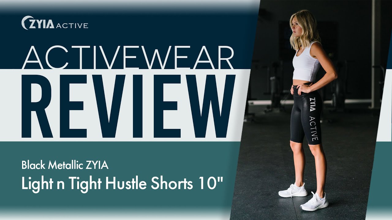 Activewear Review: Black Metallic ZYIA Light n Tight Hustle Shorts 10 #853  