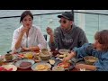 واخيرا صباحية وفطور عائلة اميره و عبد الرحمن مع ايلين ودعنا الجزيرة وعدنا إلى الفيلا عائلة ميرو