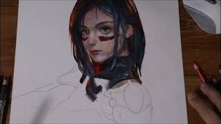 How to draw | Quick draw | Drawing tutorial | Drawing videos | Alita: Battle Angel | #22