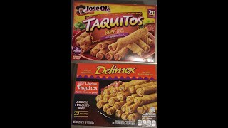 Taquitos Review & Comparison: Delimex Chicken and Jose Ole Beef