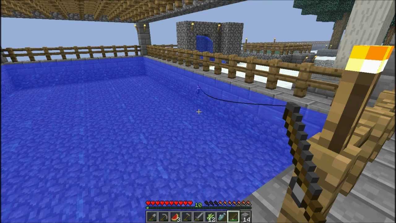 Minecraft SkyBlock Survival Ep. 21 - I'm Going Fishing in My Lake - YouTube