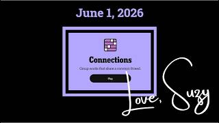 Connections Of The Day For June 1 2026 Group Words That Share A Common Thread