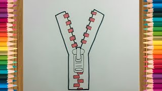 How to draw zipper esay || zip ki drawing bananai ka tariqa