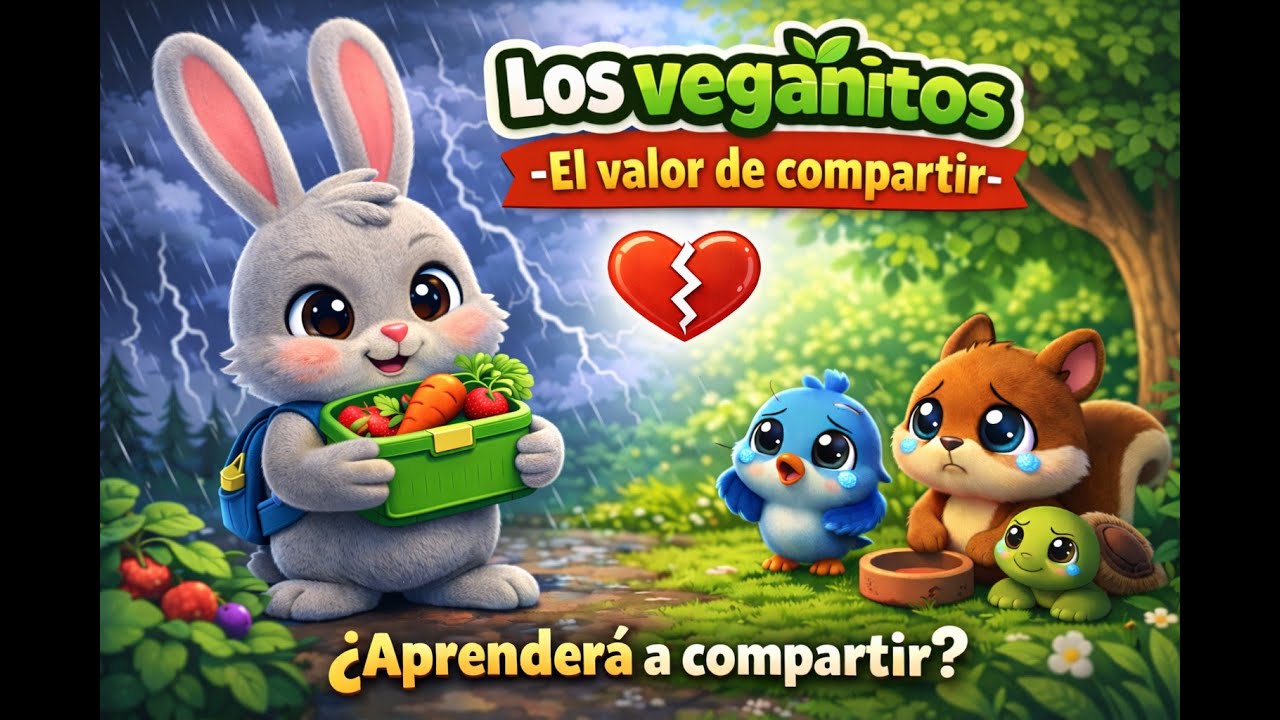 LOS VEGANITOS: El Valor de Compartir 🐰🥕 (Cuento Infantil sobre la Generosidad)