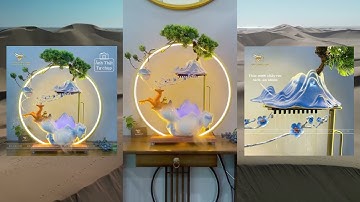 Thác Nước Phong Thủy Tượng Hươu Tài Lộc ÉN DECOR, Thác Khói Trầm Hương Kèm Kệ Trang Trí Nhà Cửa