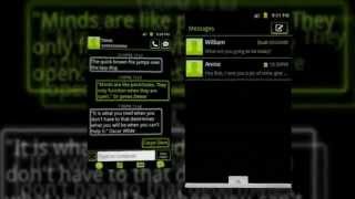 GO SMS Lime Green Neon Theme screenshot 2