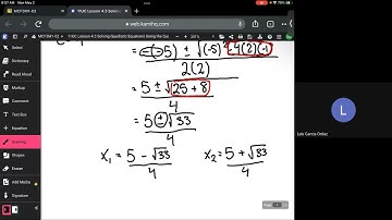 Grade 11 U/C Math: The Quadratic Formula