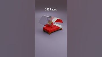 Minecraft Bed Cloth Simulation in Blender #3d