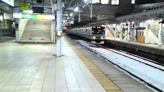 常磐線E231系マト129編成長野入場in長野駅