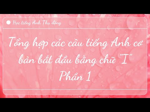 Video Tổng hợp các câu tiêng Anh cơ bản bắt đầu bằng chữ 