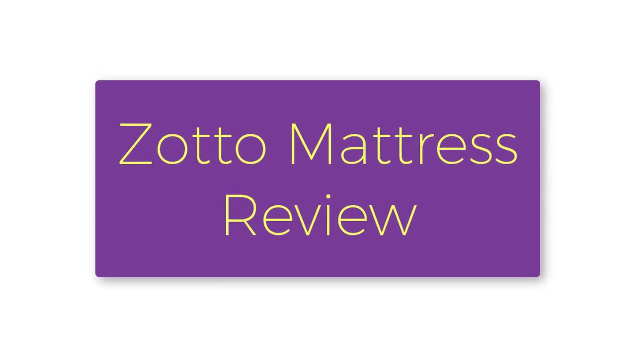 Zotto Mattress Review Zotto Sleep Memory Foam Mattress Reviews YouTube