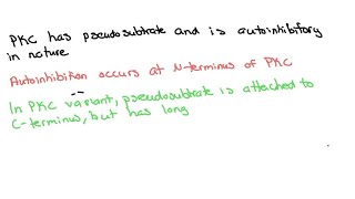 Pkcs Autoinhibitory Pseudosubstrate Occurs At Its Nterminus, Whereas That Of Mlck Occurs At Its C-