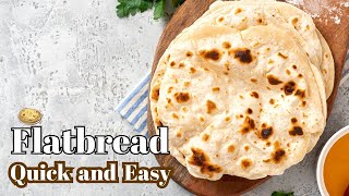 Quick and Easy flatbread made with Batter! No Kneading! No Oven , only 5 minutes