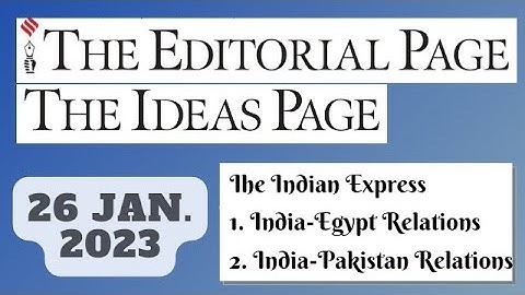 26th January 2023 | Gargi Classes The Indian Express Editorials & Idea Analysis | By R.K. Lata