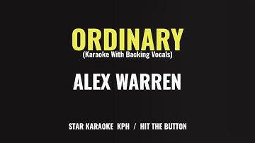 Thumbnail of Ordinary - Alex Warren (Karaoke with Backing Vocals)
