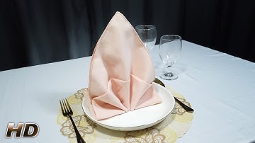 HOW TO MAKE STANDING LEAF NAPKIN FOLDING [HD]