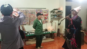 Nghi lễ bắt đầu trong lễ đặt tên người Dao