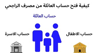 كيفية فتح حساب العائلة من مصرف الراجحي I فتح حساب للاطفال في بنك الراجحي