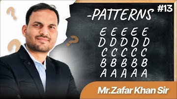 13. Pattern In Python By Zafar Khan Sir