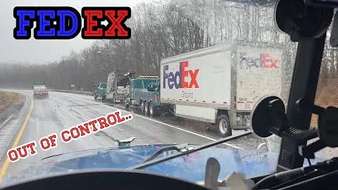 Out Of Control FEDEX Driver Burned His Truck To Th...