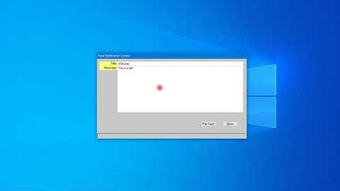How to send Toast Notifications from Visual Foxpro.
