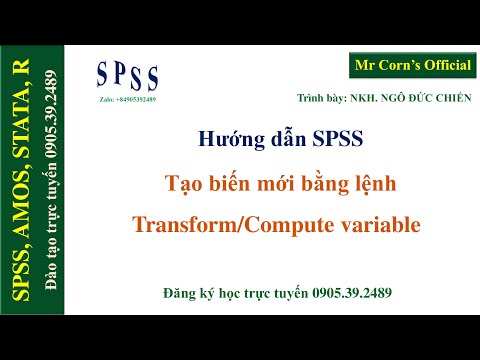 Video: Làm cách nào để tạo một biến trong SPSS?